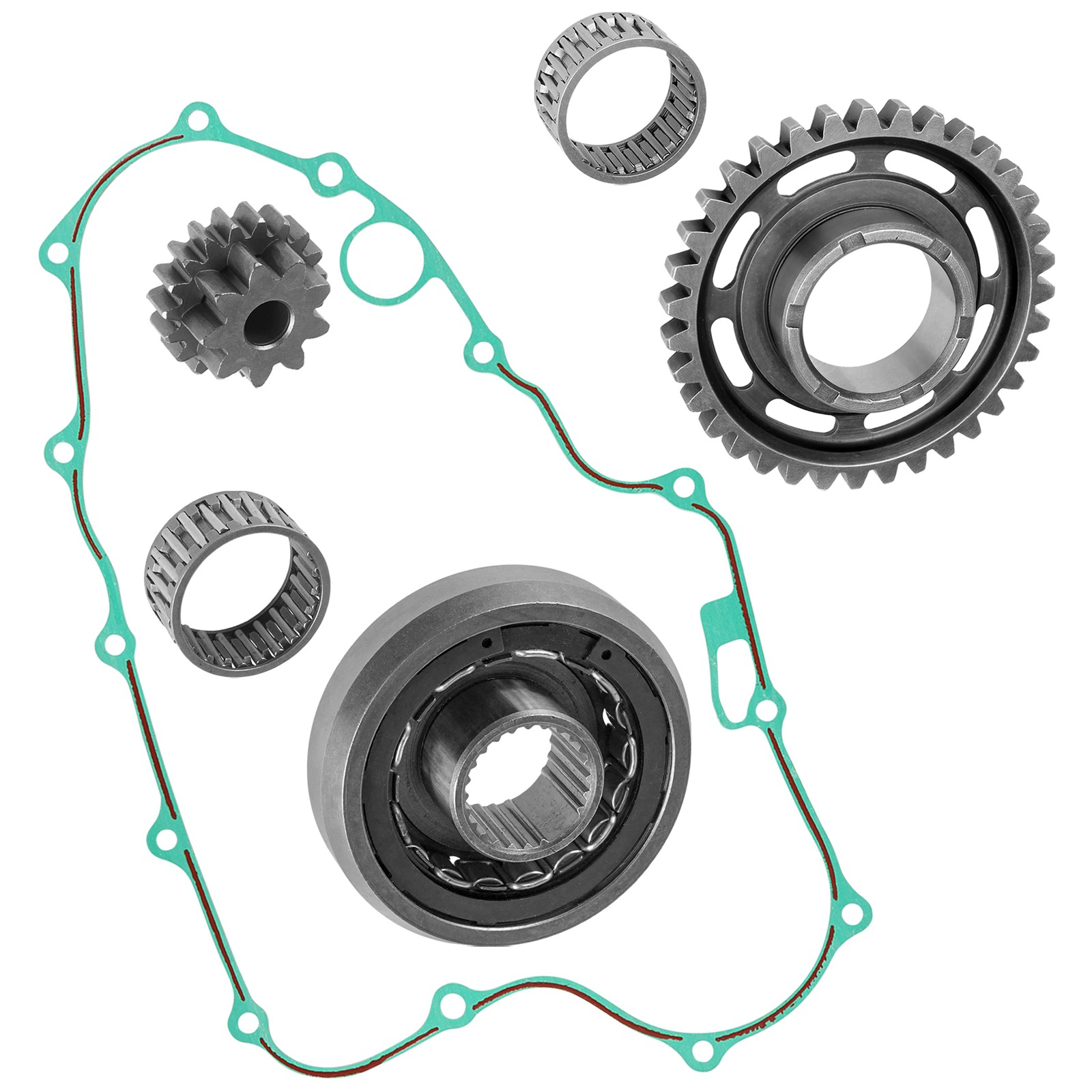 Starter Clutch & Driven Gear Reduction Gear W/Gasket for Honda CRF450X 2005-2020