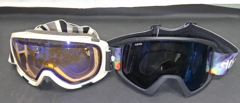 Giro & Scott Snowboarding Skiing Goggles Black & White 2pc