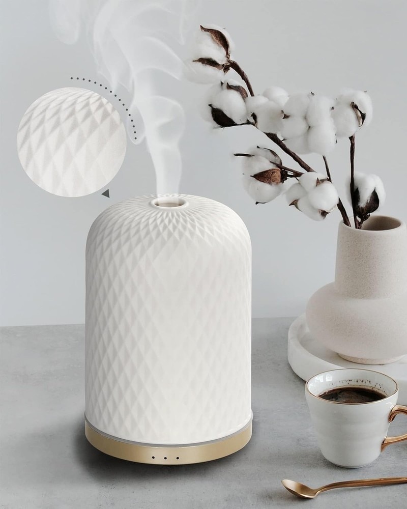Essential Oil Diffuser,110ML Diffusers for Essential Oils Large Room, Ceramic...