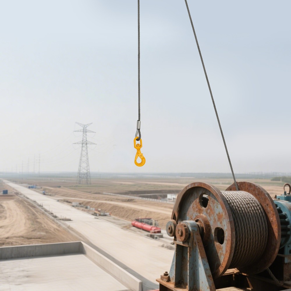 Wire Rope with Swivel Hook,Wire Rope with Self Locking Hook, Wire Rope