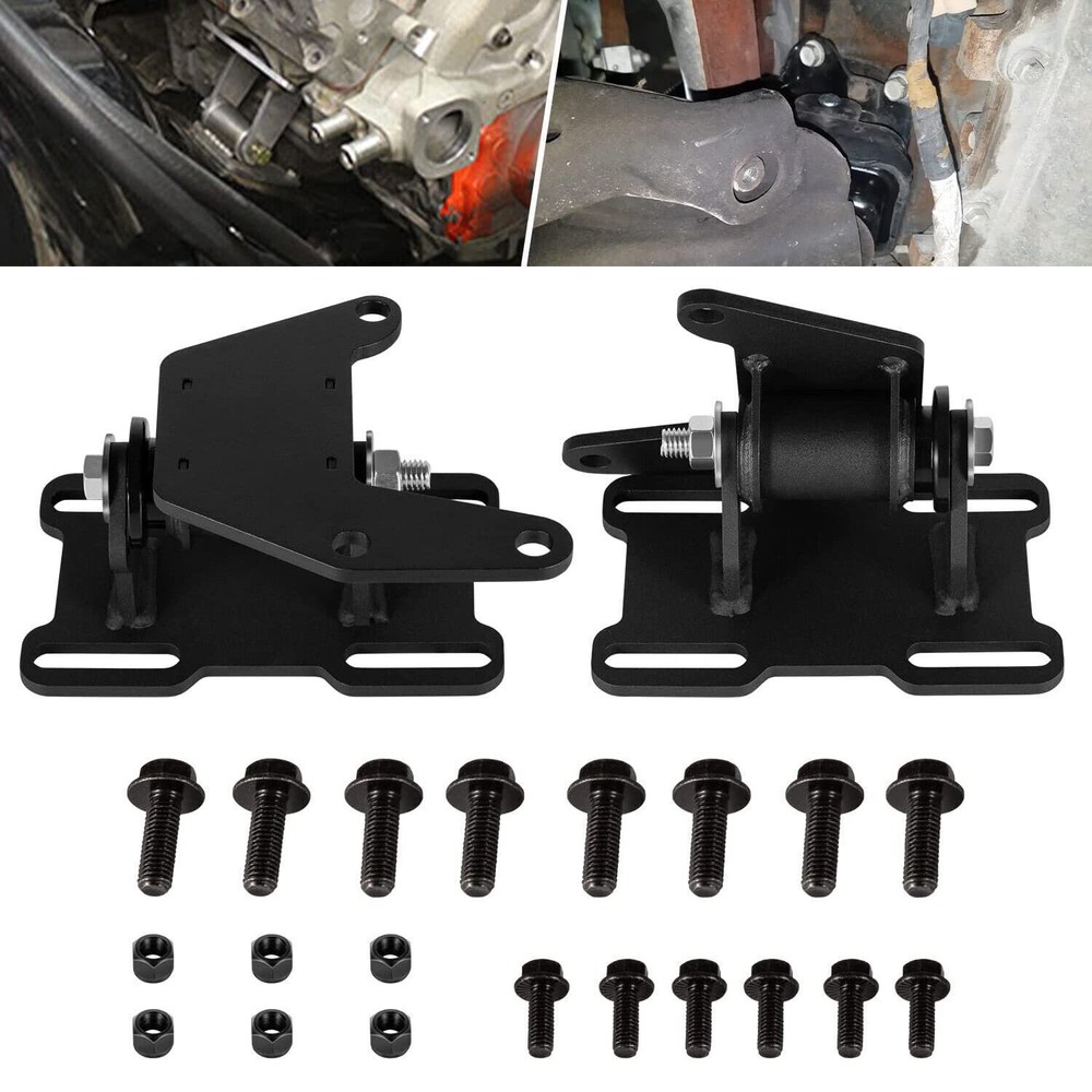 LS Conversion Engine Swap Mounts Adjustable w/ Hardware For GM Body 1978-1988