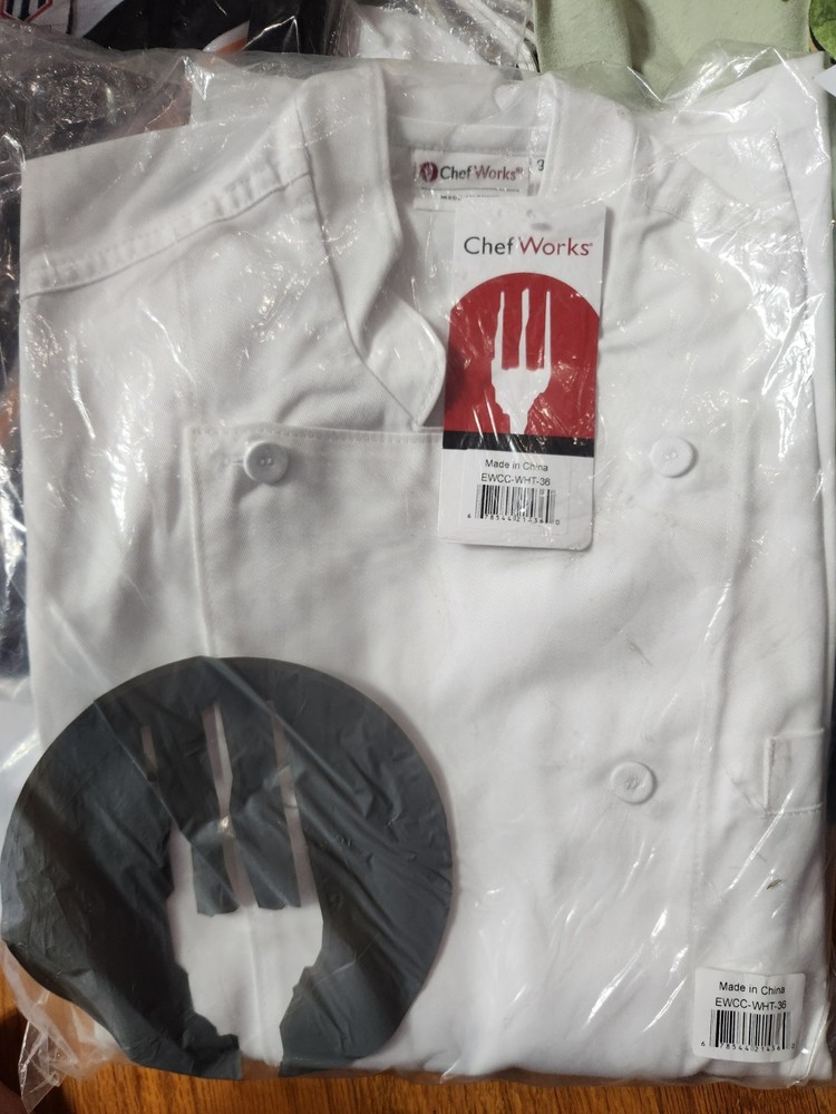 Chef Works Lyon Executive Chef Coat - WHITE , SIZE 36