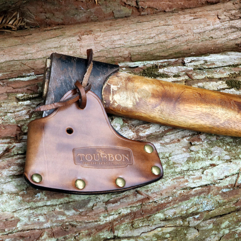 TOURBON Leather Axe Holder Hatchet Blade Protection Cover Sheath-Special Offer
