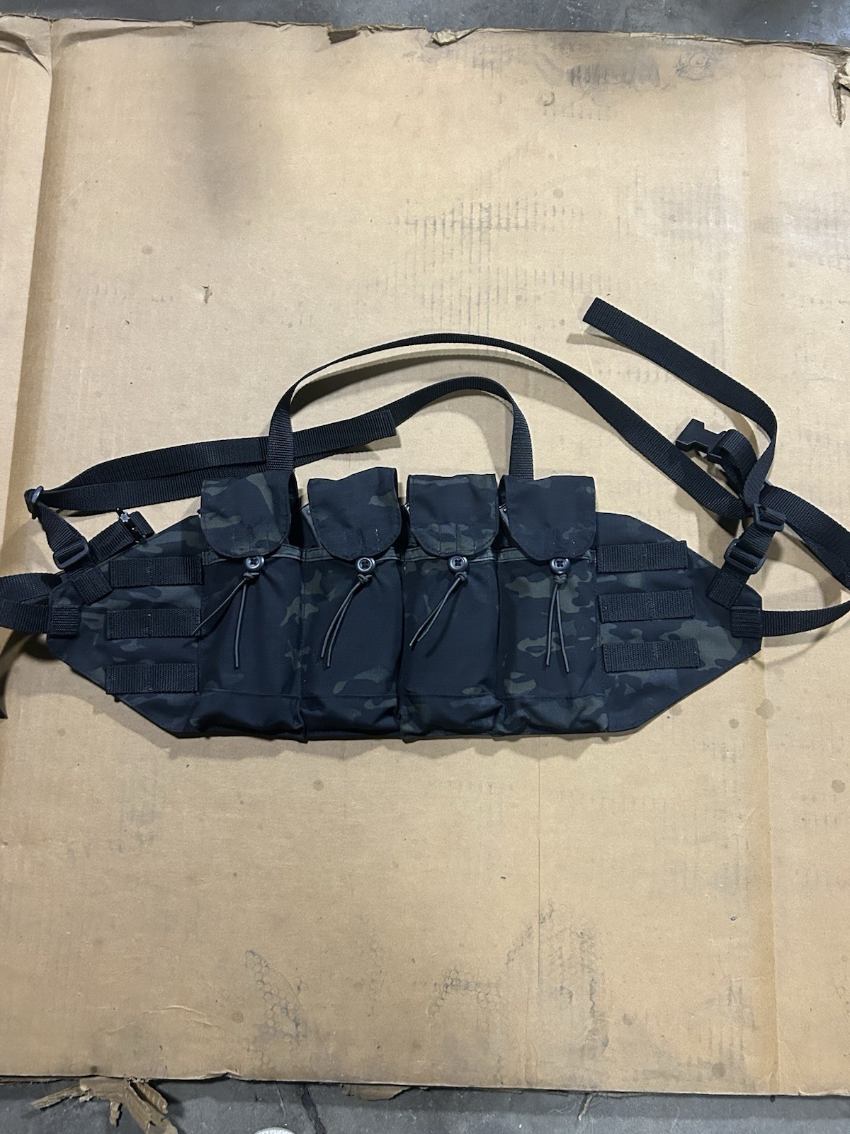 Multicam Black Modernized Chicom Chestrig Recce Rig LBE Retro