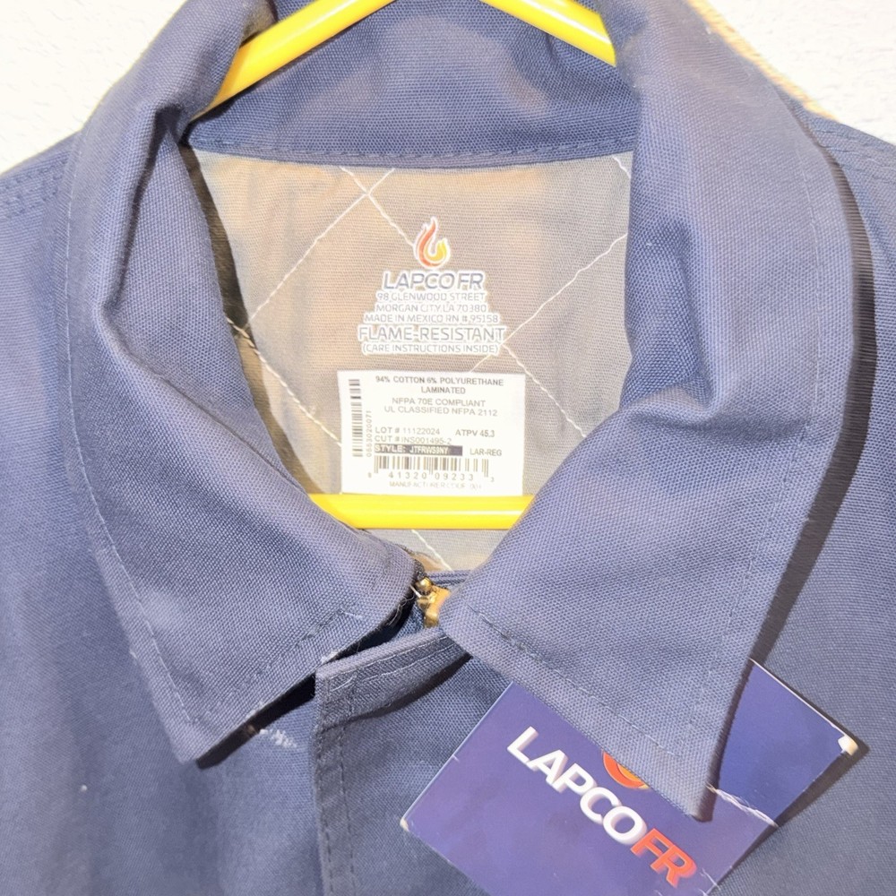 Lapco FR Flame Resistant Work Jacket Navy LAR-REG Construction Industry