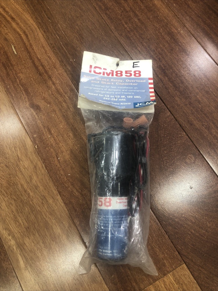 ICM CONTROLS ICM858 SOLID START RELAY OVERLOAD CAPACITOR