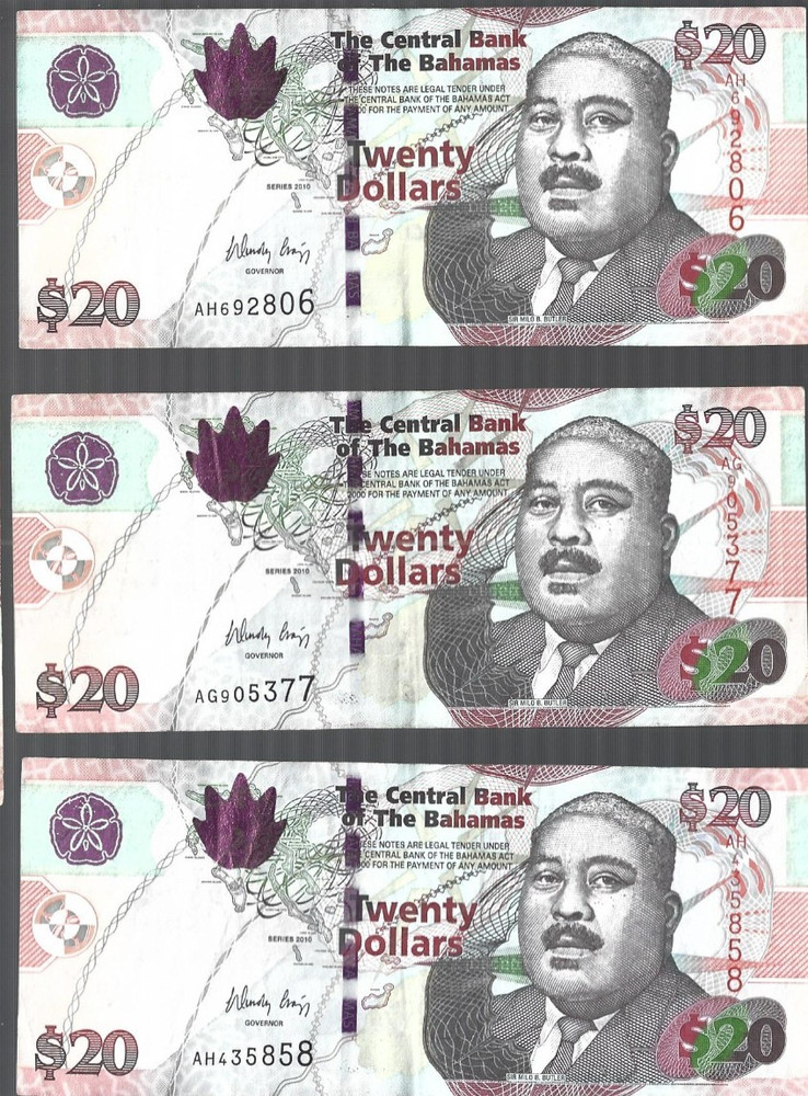 Bahamas ❤️💥assorted 22 spendable notes  ... Total: $169  ✨✌️ lot #5210