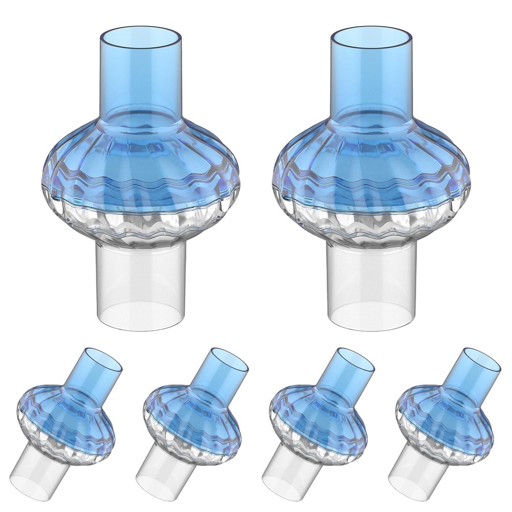 6PCs CPAP Filters for & BiPAP, Redesigned Inline Bule&white