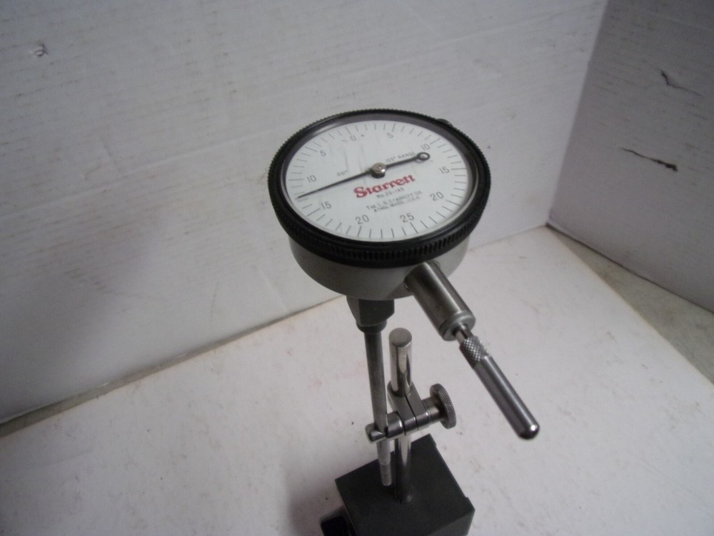 STARRETT #659 Magnetic Base & Post Assembly w/#25-145 Dial Indicator Used