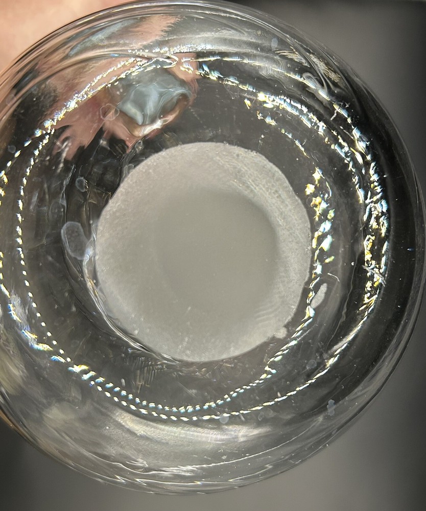 vintage hand blown glass pitcher Clear