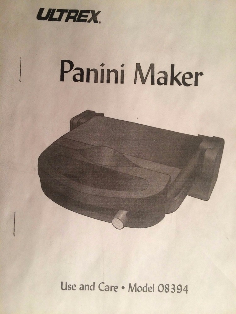 Ultrex Panini Maker Model 08394