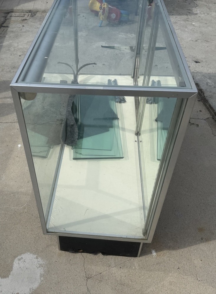 Glass Display Case For Store With Shelves & Lock