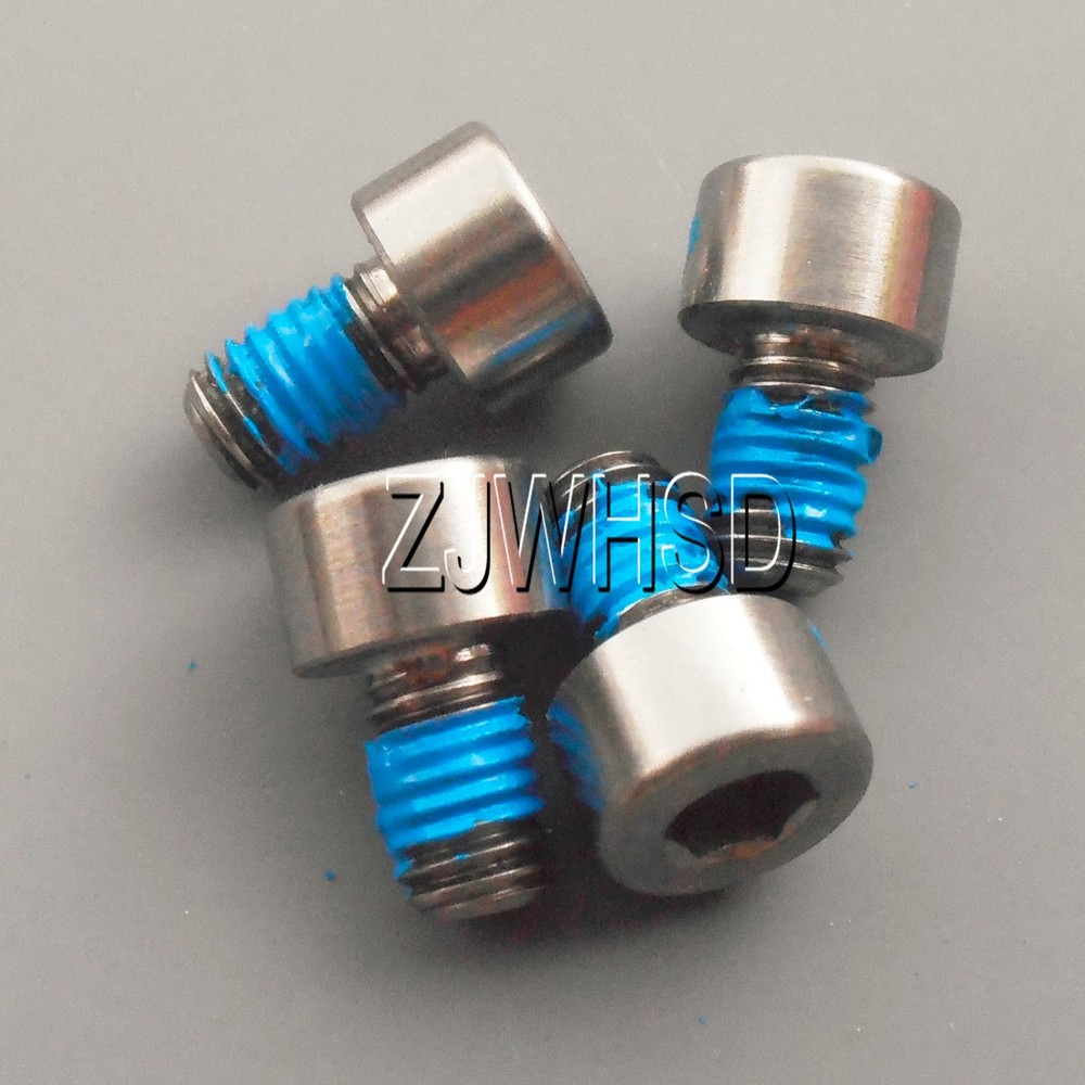4pcs M5 x 8 Titanium Ti Screw Bolt Allen hex Socket Cap head with ThreadLocker