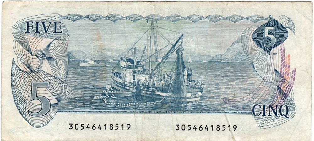 Banknote Canada P92b 5 Dollars 1979