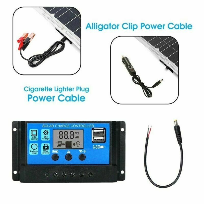 6000W Complete Solar Panel Kit 110V Power Generator Inverter Home Grid System