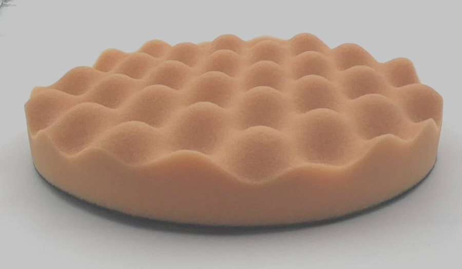 6 Inch Foam Compounding Buffing Pad, Single Sided, Flat Back, Hook and Loop Fast