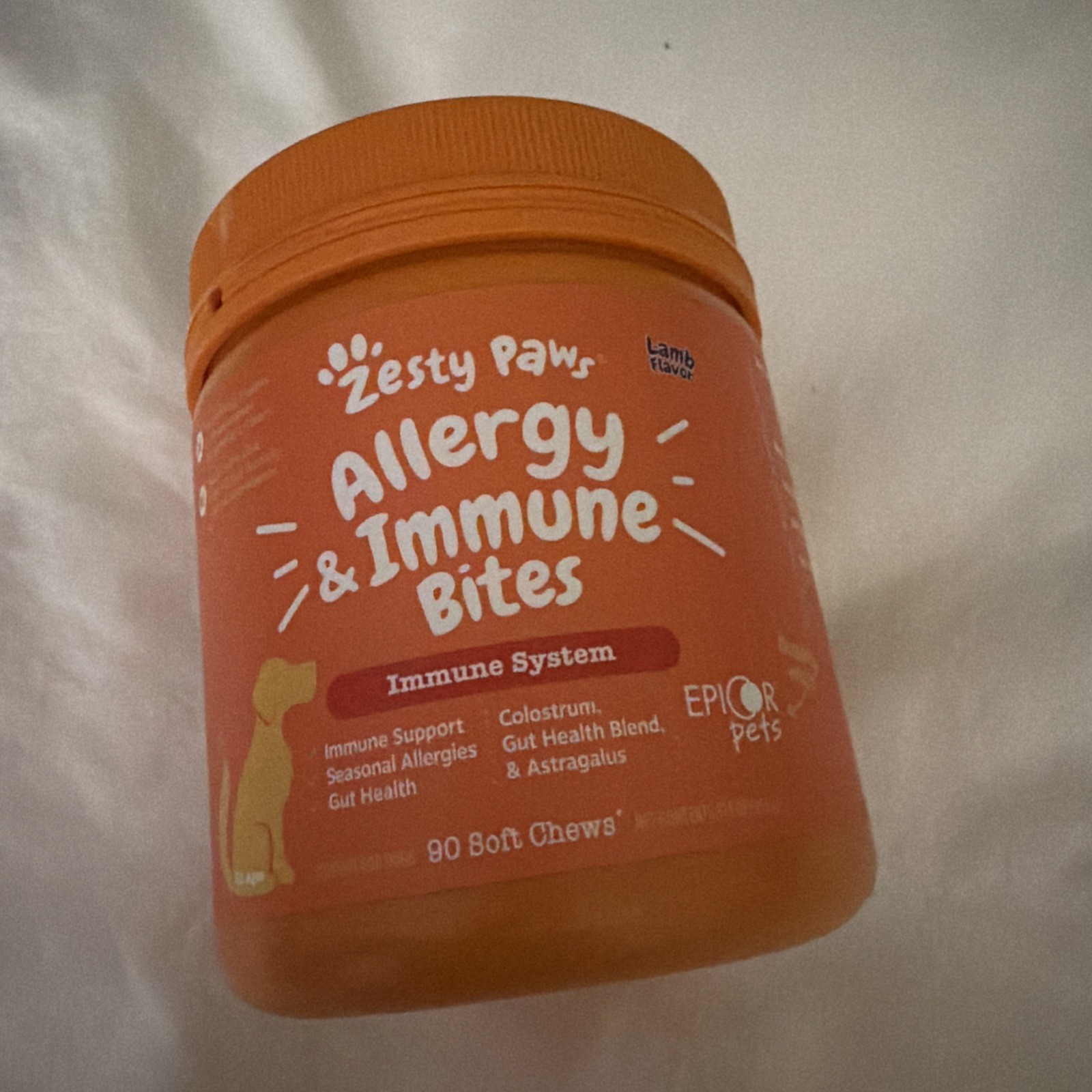 ZESTY PAWS Allergy Immune Supplement - With Omega 3 Salmon Fish Oil EX 01/2027