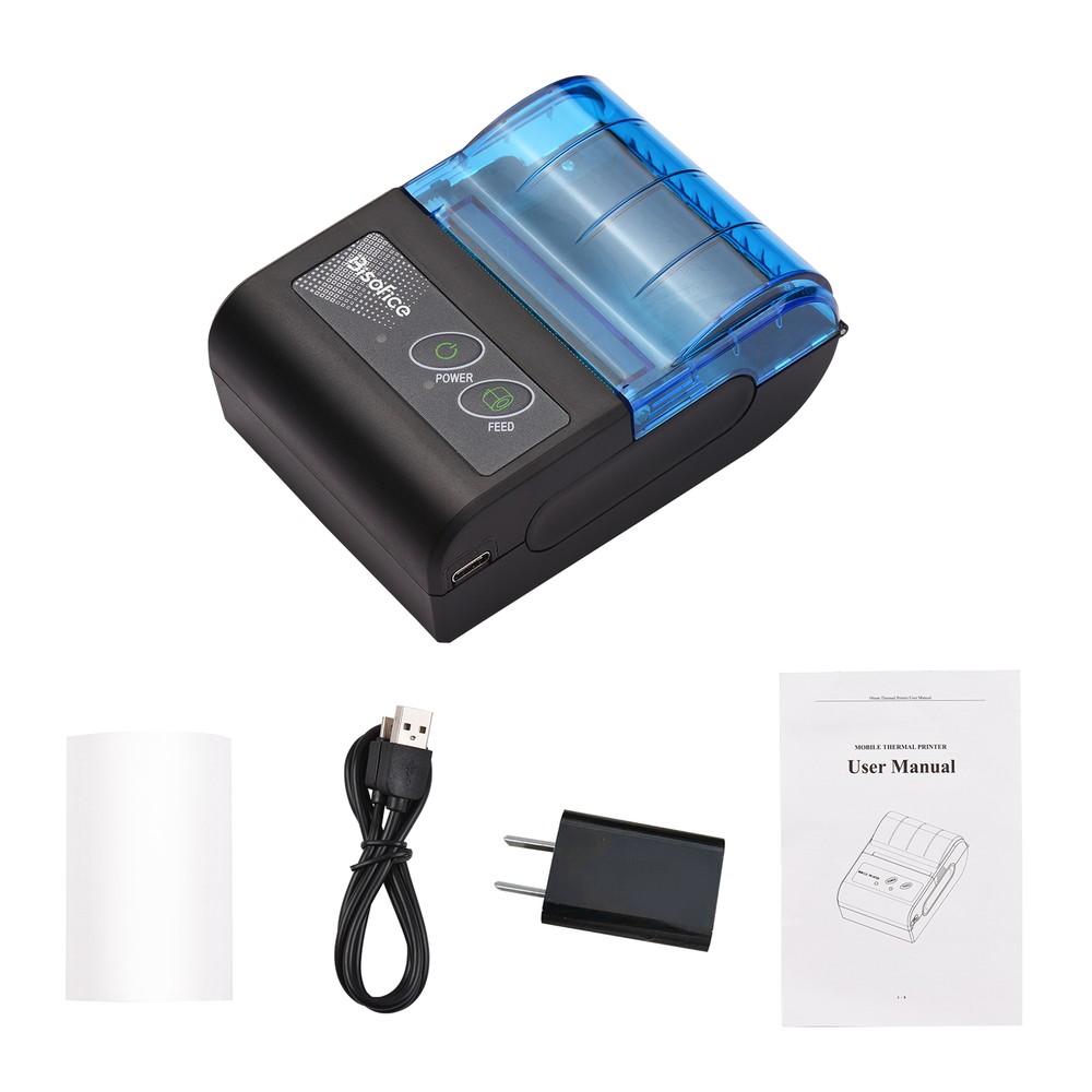 Bisofice 58mm Thermal Receipt Printer Portable POS Printer L0J6