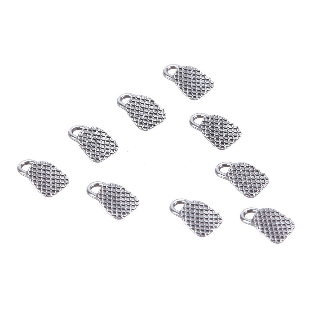 10 Pcs Dental Orthodontic Lingual Button Traction Hook Rectangular MIM Monoblock