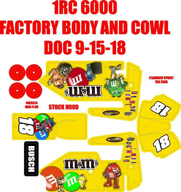 1RC MIDGET WRAP M AND M KYLE BUSCH