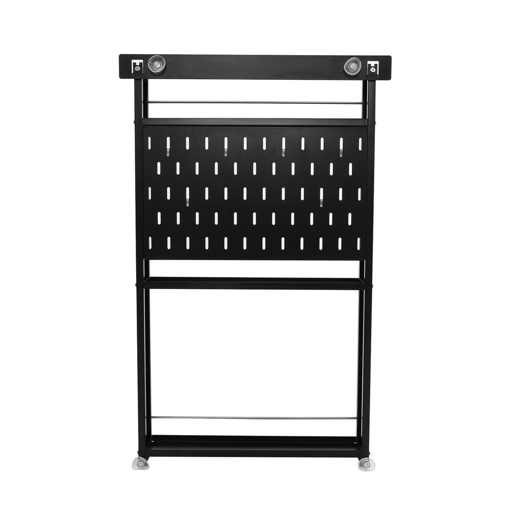 3-Tier Wall-Mounted Storage Rack with 6 Hooks for Kitchen & Home Use
