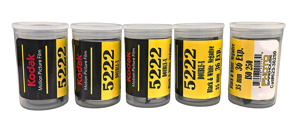 Kodak EASTMAN 5222 DOUBLE-X Five Pack Black & White 35mm x 36 Exp Film Fresh XX