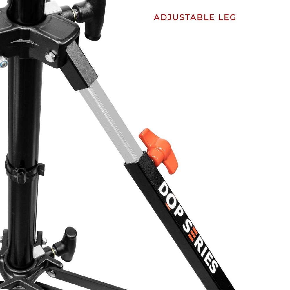 Shape 6.9' 3-Section Low Boy Double Riser Stand, Black/Chrome