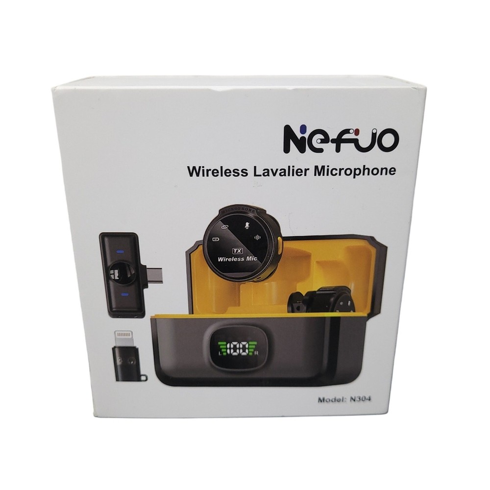 Professional Wireless Lavalier Microphones w/ Charging Case Missing Receiver