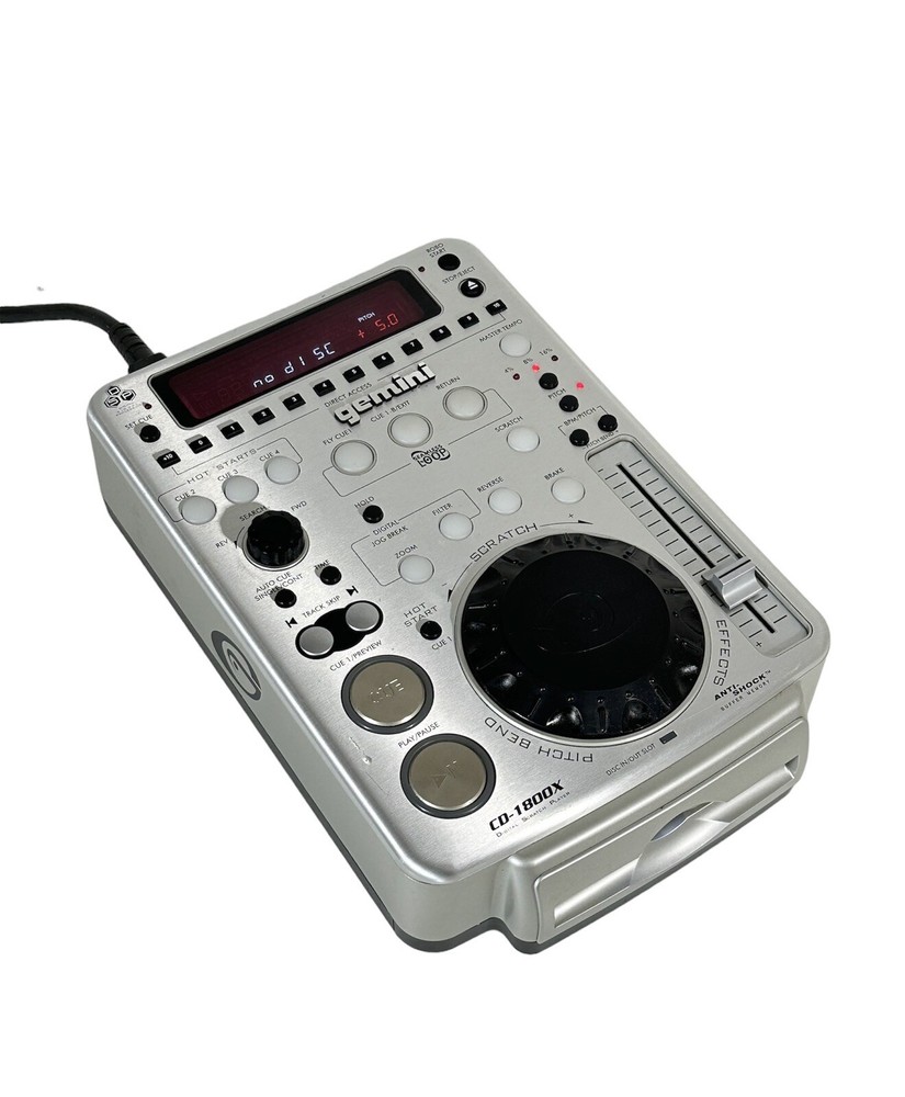 Gemini CD-1800X ~ Digital Scratch CD Player ~ CD Error / AS-IS