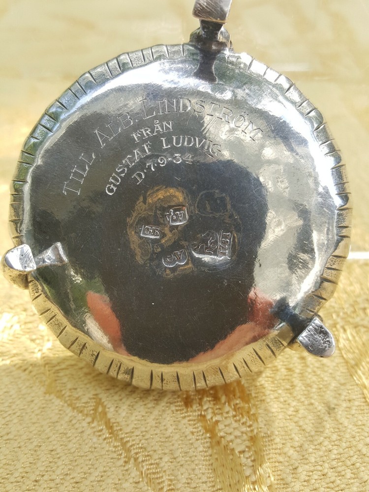 Russian 18 c. silver salt cellar, 1781.