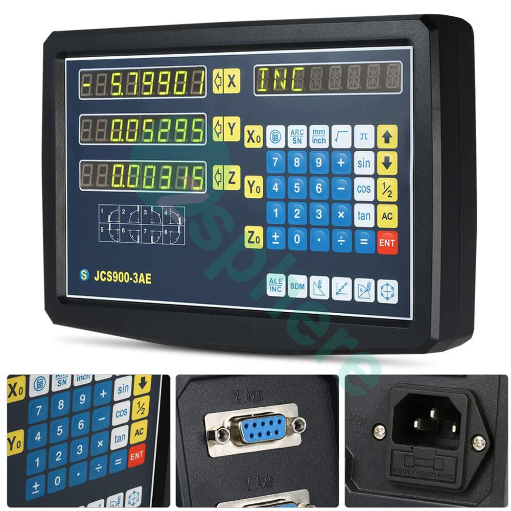 Linear Scale 2/3Axis Digital Readout DRO Display Glass Sensor Bridgeport Mill US