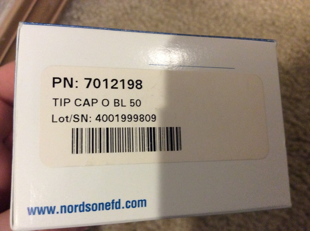 Nordson EFD 7012198 Tip Caps, Partial Box