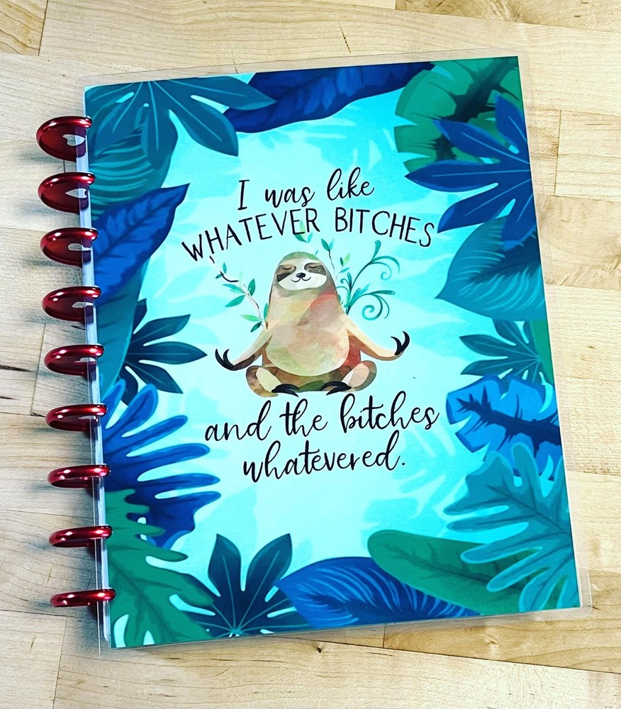 Sloth 'Whatever' Cover Set for use with Classic Happy Planner