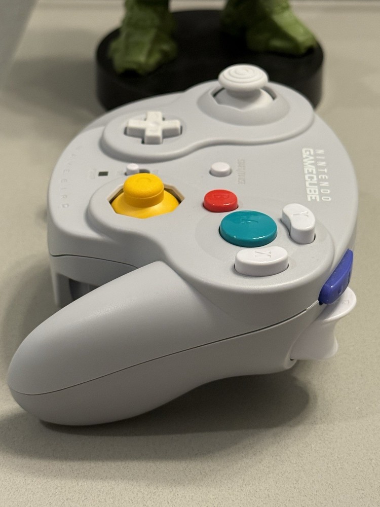 NICE Nintendo GameCube Gray WaveBird Controller w/Receiver - Tested & Working