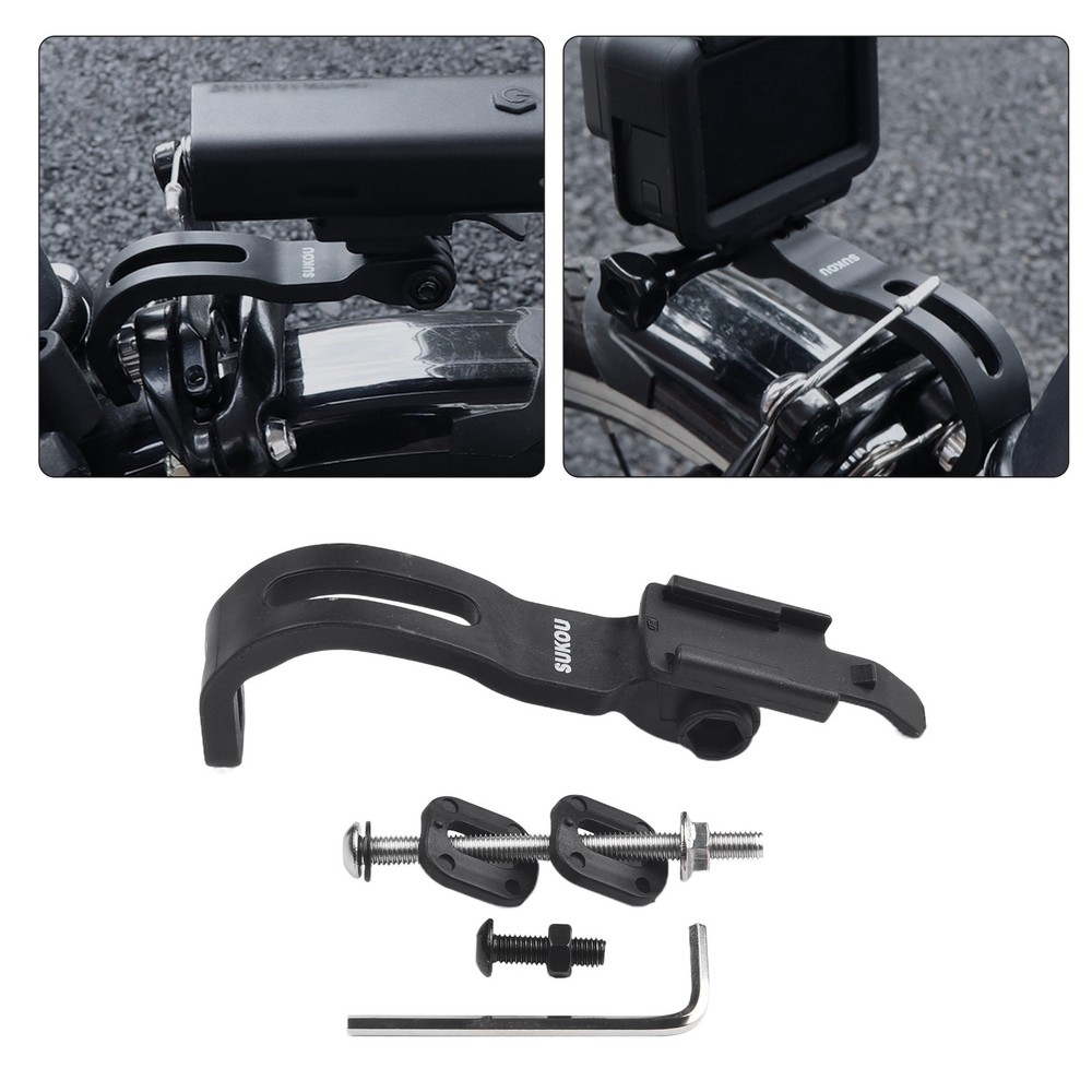 Secure Bike Computer Support with Front Fork Installed Bicycle Light Stand