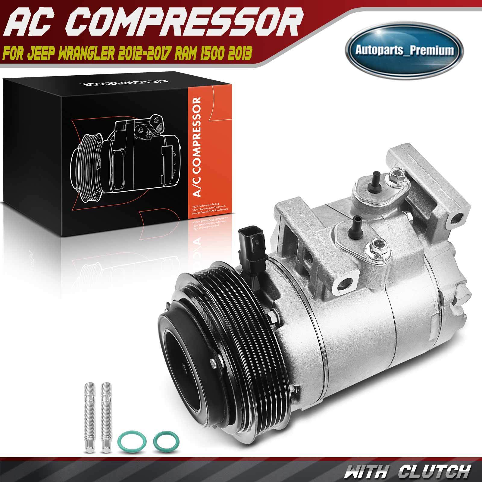 A/C Compressor with 6-Groove for Jeep Wrangler 2012-2017 Ram 1500 2013 V6 3.6L
