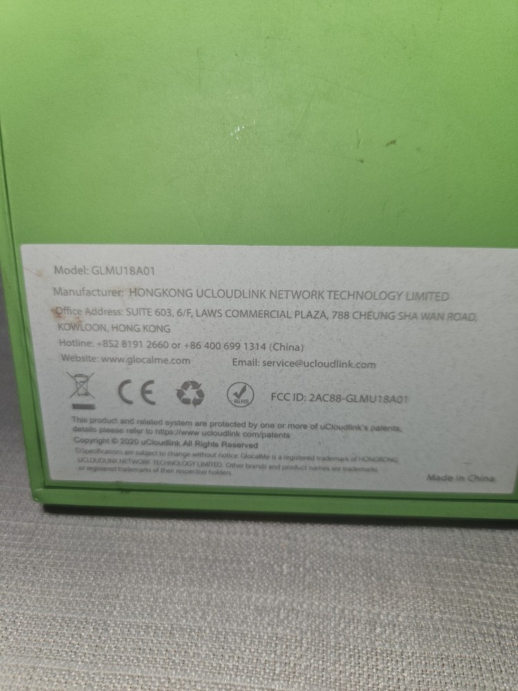 GlocalMe Mobile Hotspot 4G FirstG Model GLMU18A01