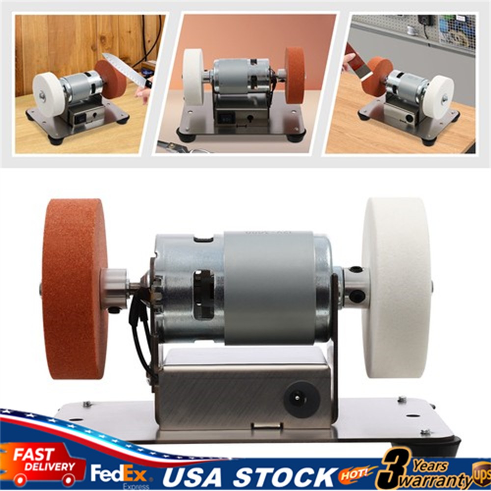 Electric Benchtop Grind Sander Adjustable Variable Speed Table Grinding Machine