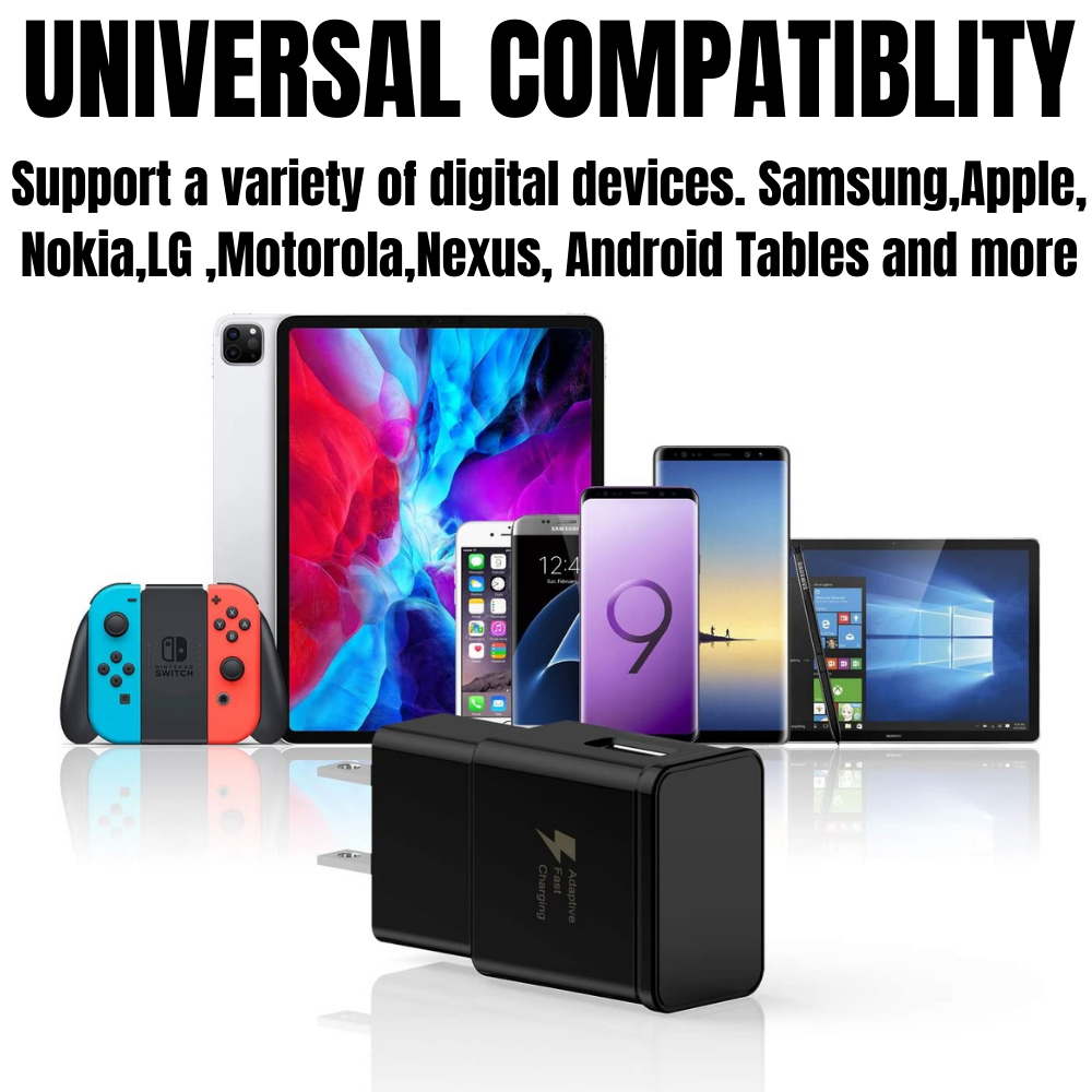 5 Pack Adaptive Rapid Fast Charging Wall USB Charger Adapter US Plug For Samsung