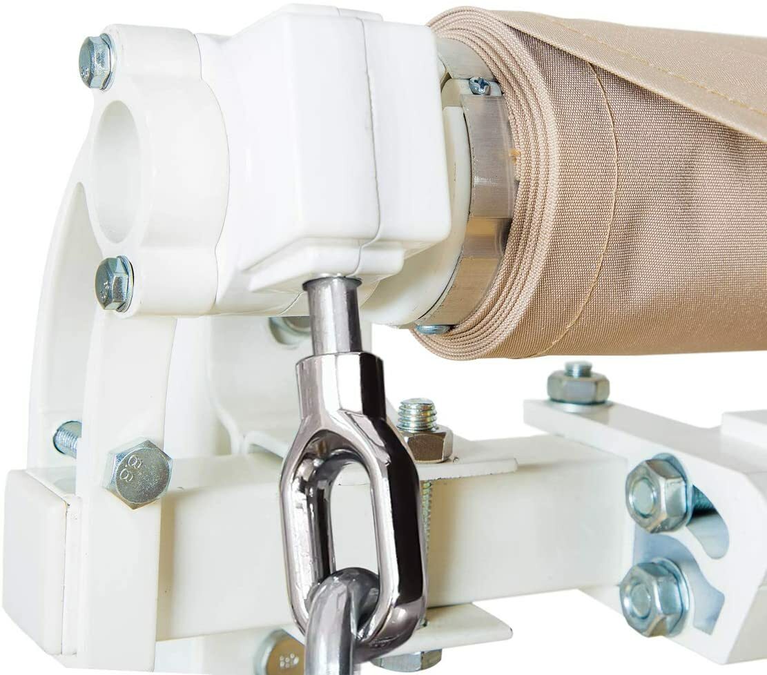 Patio Awning Manual Retractable Sun Shade Canopy Outdoor Deck Shelter 4 Size