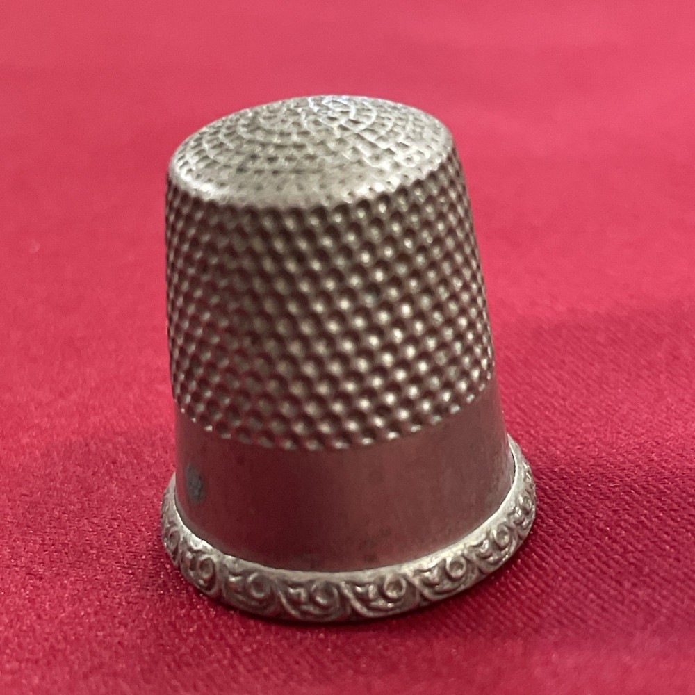 Antique Silver Toned Sewing Thimble
