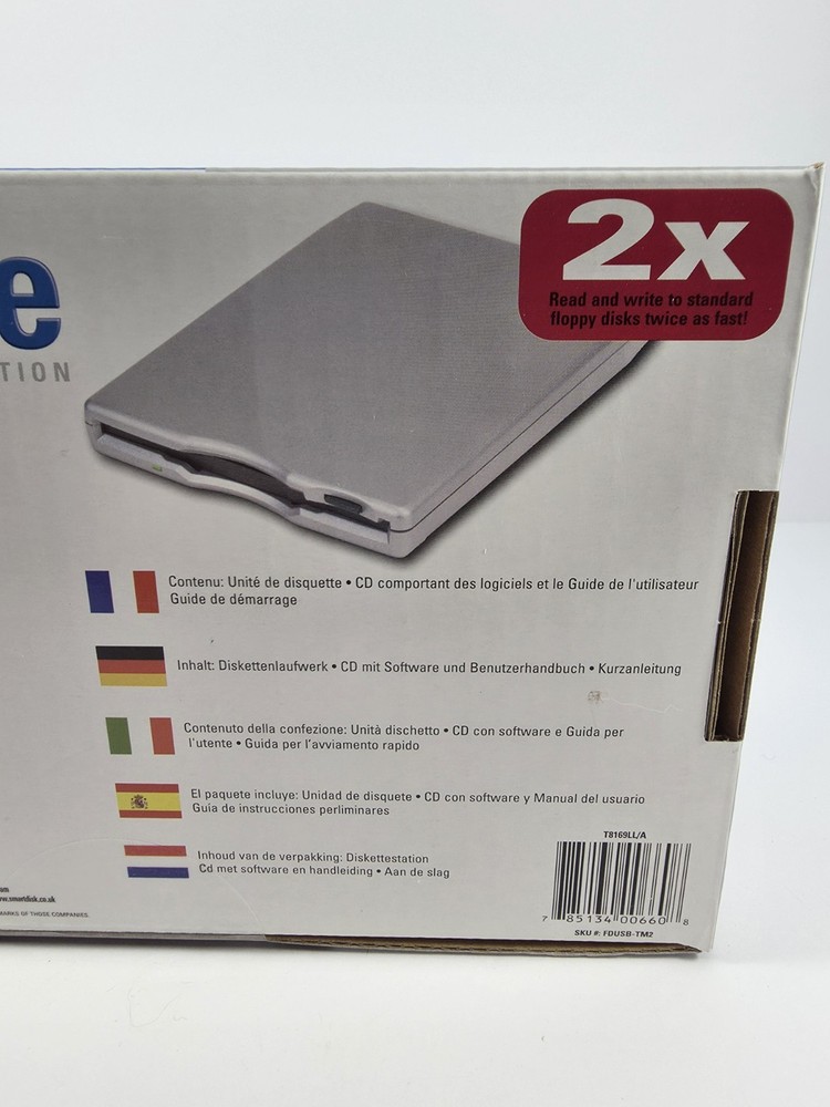 External USB Powered 2x Floppy Drive SmartDisk New