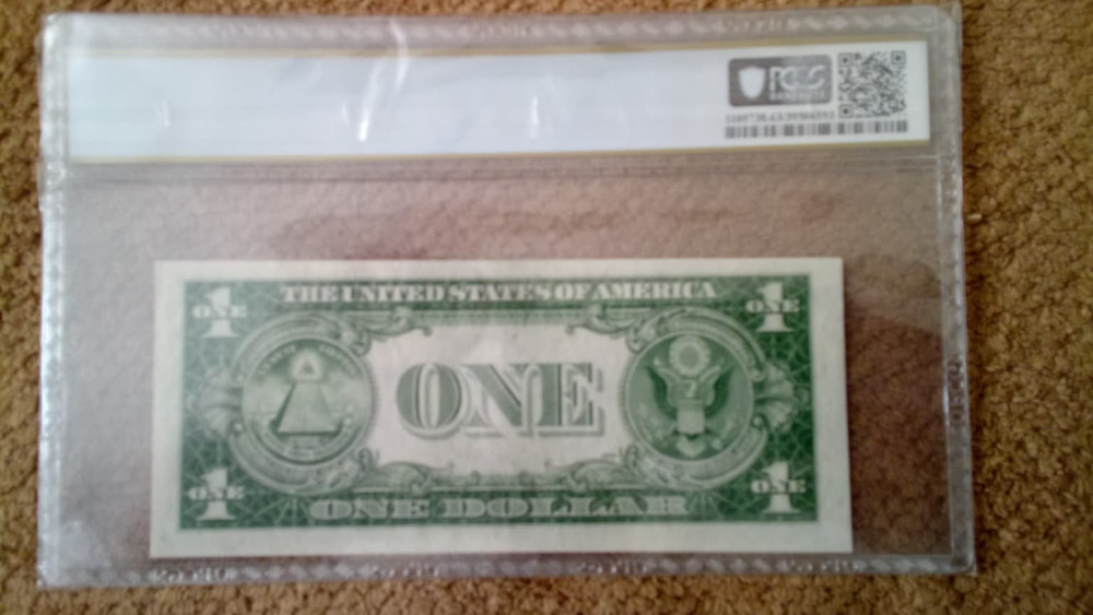 1935 E $1 ONE DOLLAR SILVER CERTIFICATE BANKNOTE, VERY NICE, CU, PCGS 63 PPQ
