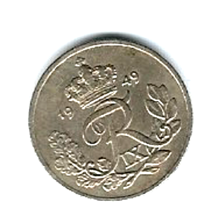 Denmark Coin...10 ORE...1949