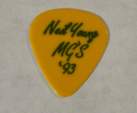 Vintage Neil Young 1993 Tour Signature Guitar Pick MG's '93 Stage Plectrum RARE