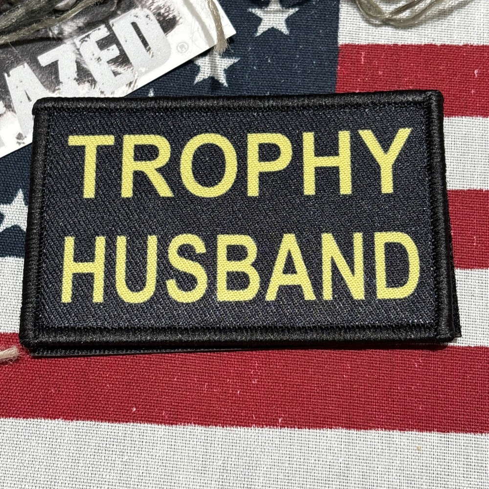 Trophy Husband Tactical Hook Loop Patch High Quality 2x3