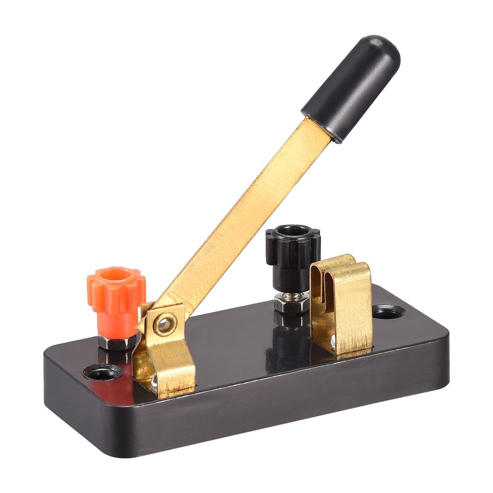 Single Pole Switch Single Pole Single Throw (SPST) Black Red Copper Tone