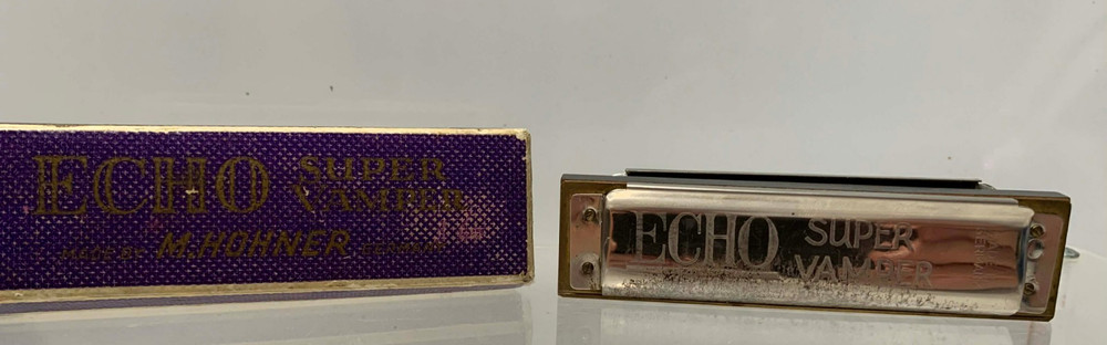 Vintage Echo Super Vamper Harmonica M. Hohner Made In Germany Harmonica. (A6)