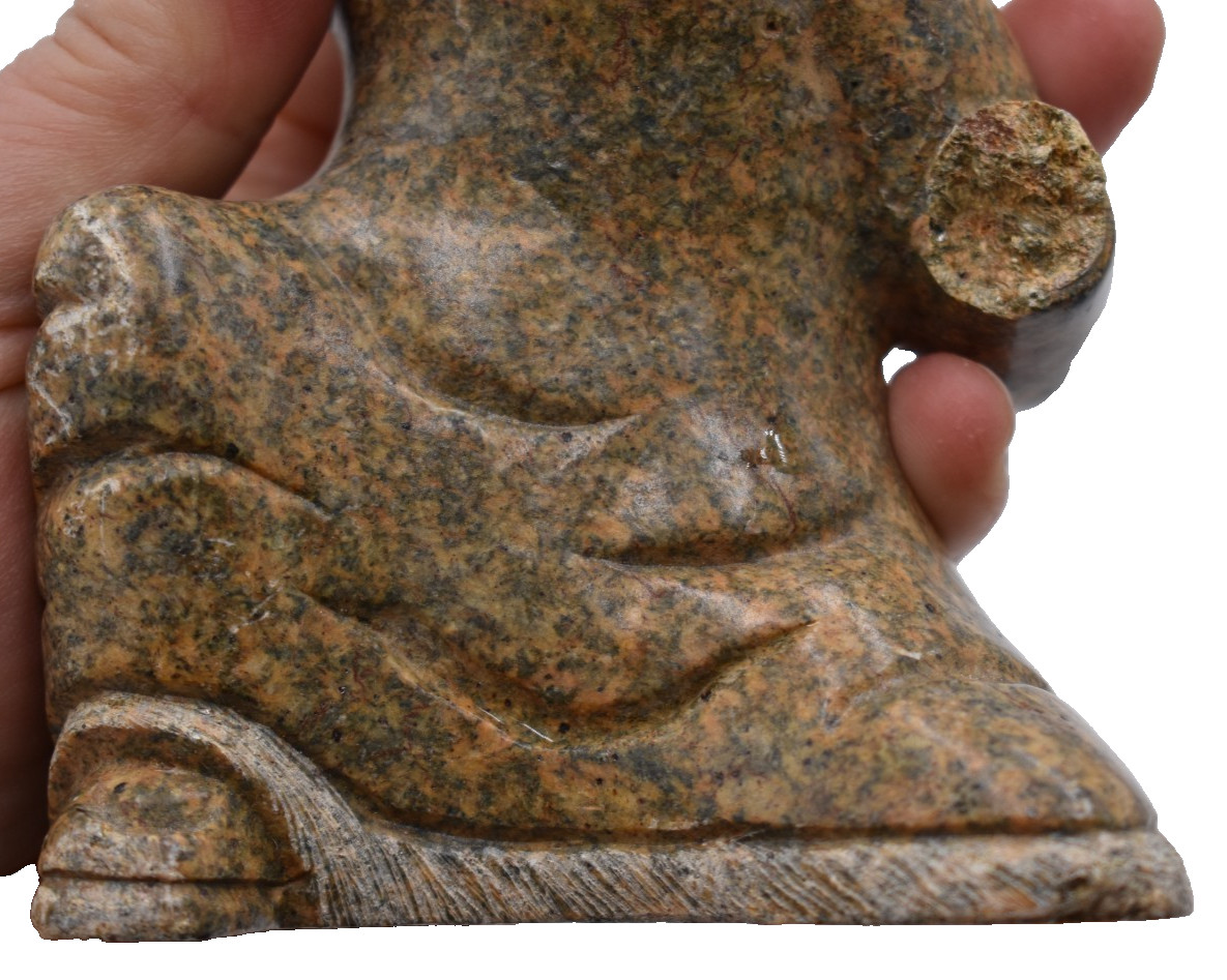 Eskimo Inuit Stone Carving Sculpture of Spearfisherman DAMAGED - SEE NOTES PICS