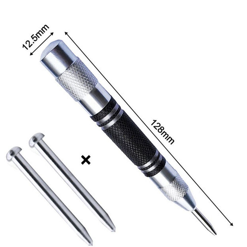 3pcs Automatic Center Punch Automatic Center Pin Mark Puncture Adjustable Marker